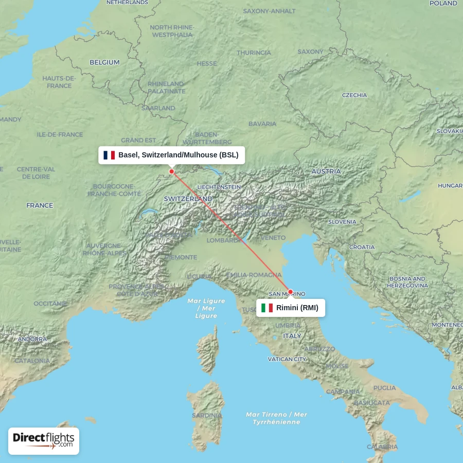 RMI - BSL route map