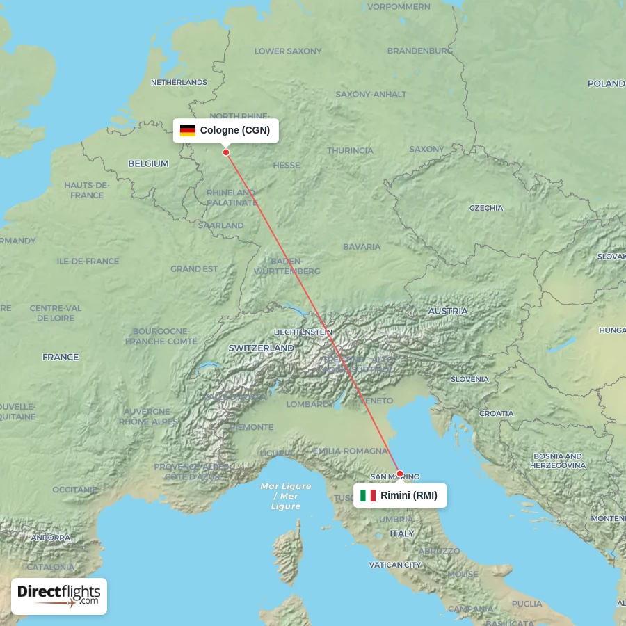 RMI - CGN route map