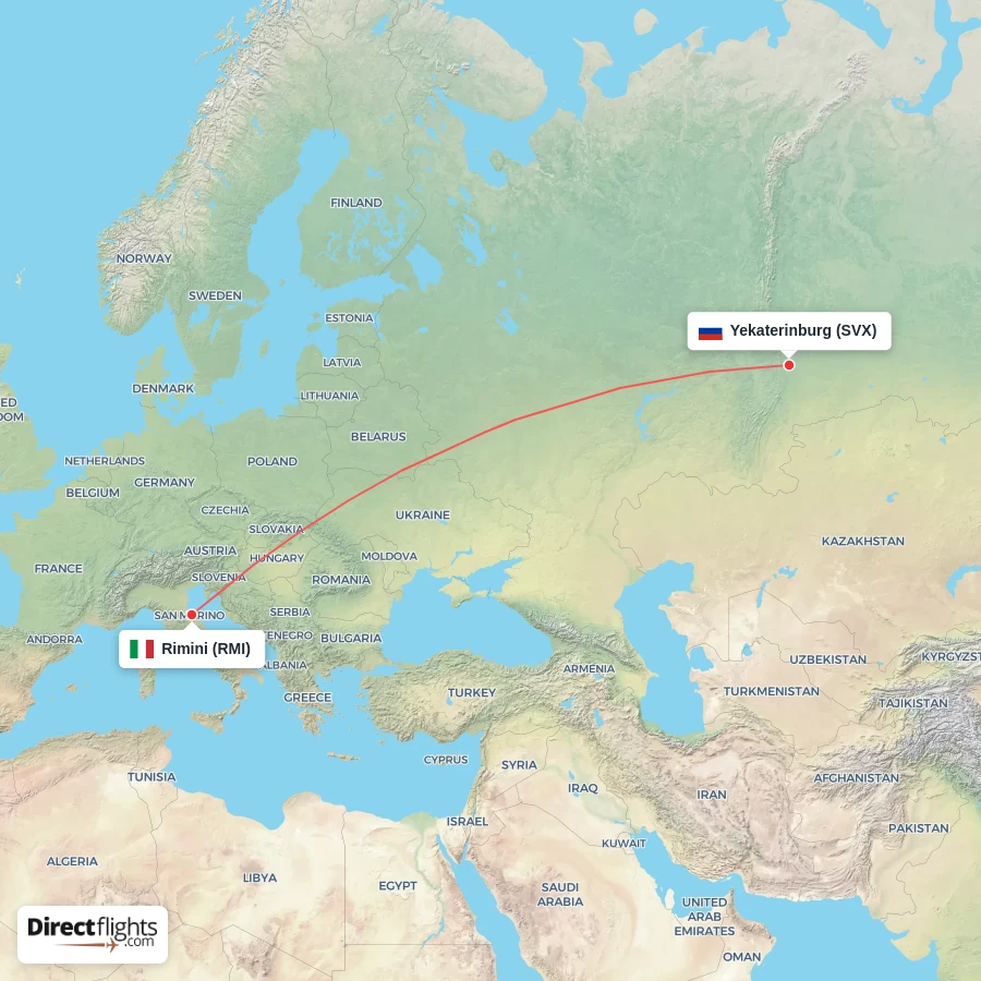 RMI - SVX route map