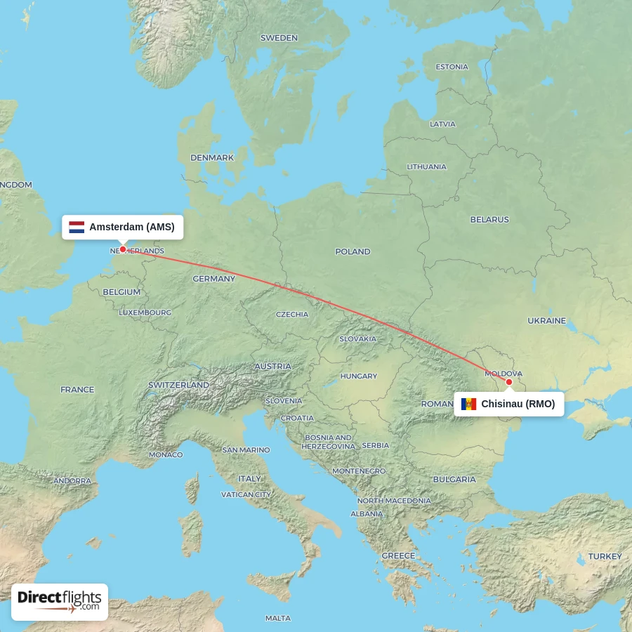 RMO - AMS route map
