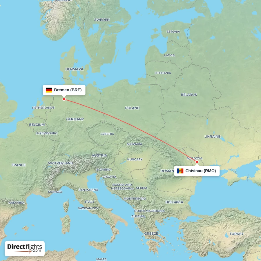 RMO - BRE route map