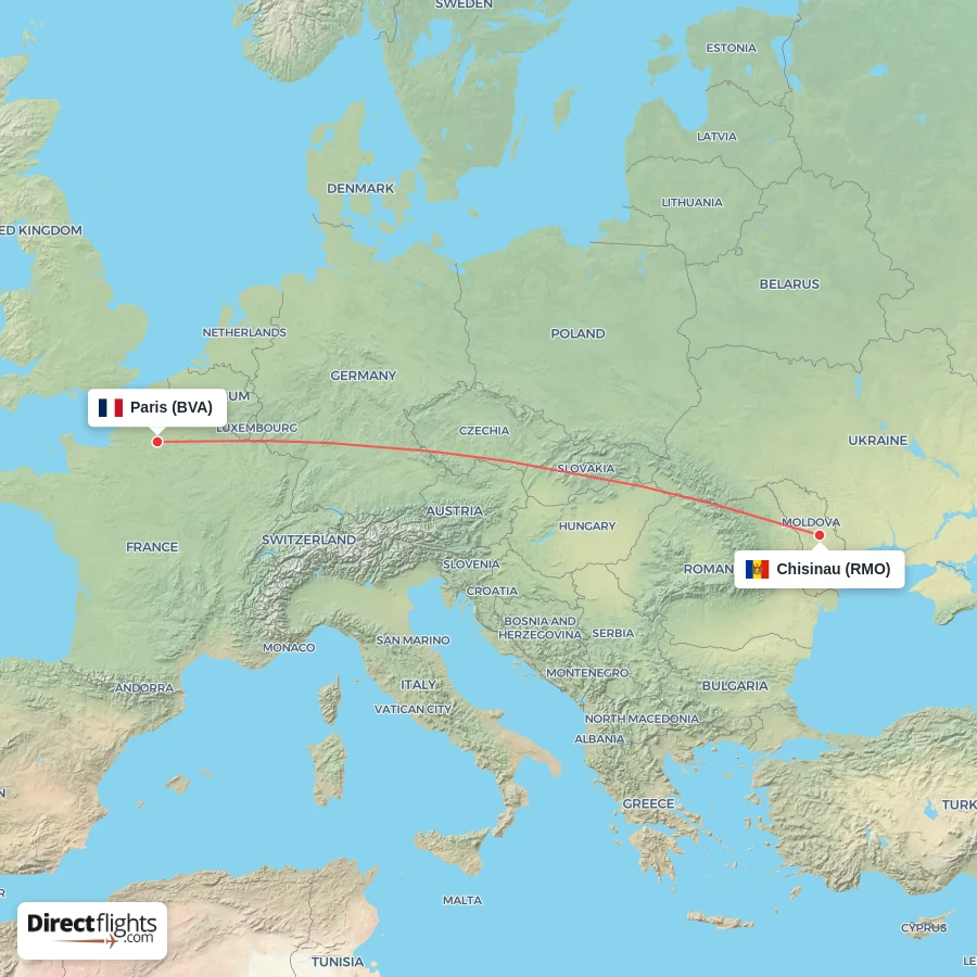 RMO - BVA route map