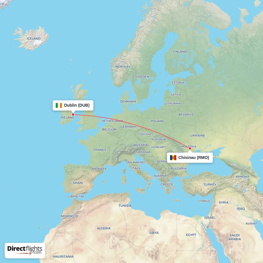 RMO - DUB route map