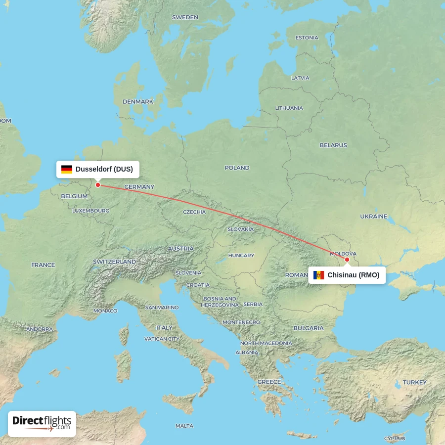 RMO - DUS route map