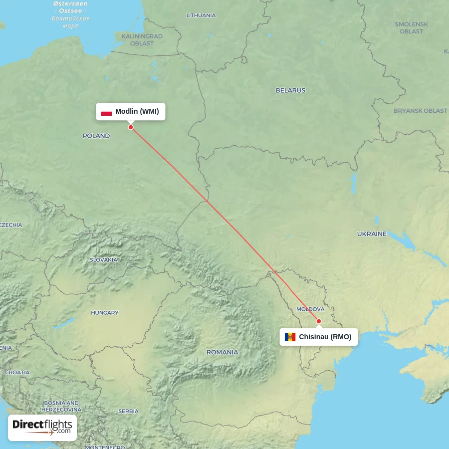 RMO - WMI route map