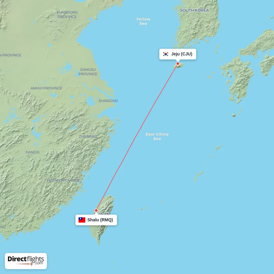 RMQ - CJU route map