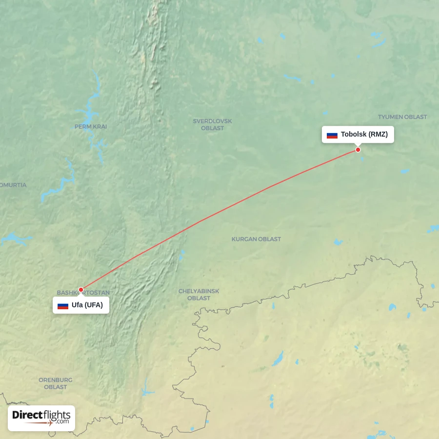 RMZ - UFA route map
