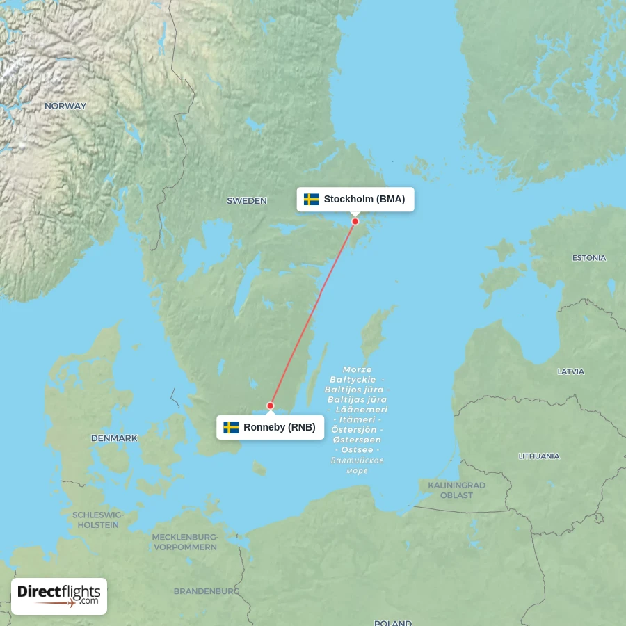 RNB - BMA route map