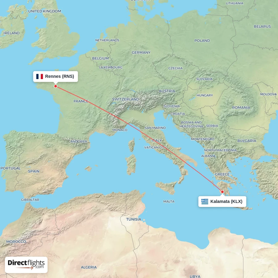 RNS - KLX route map