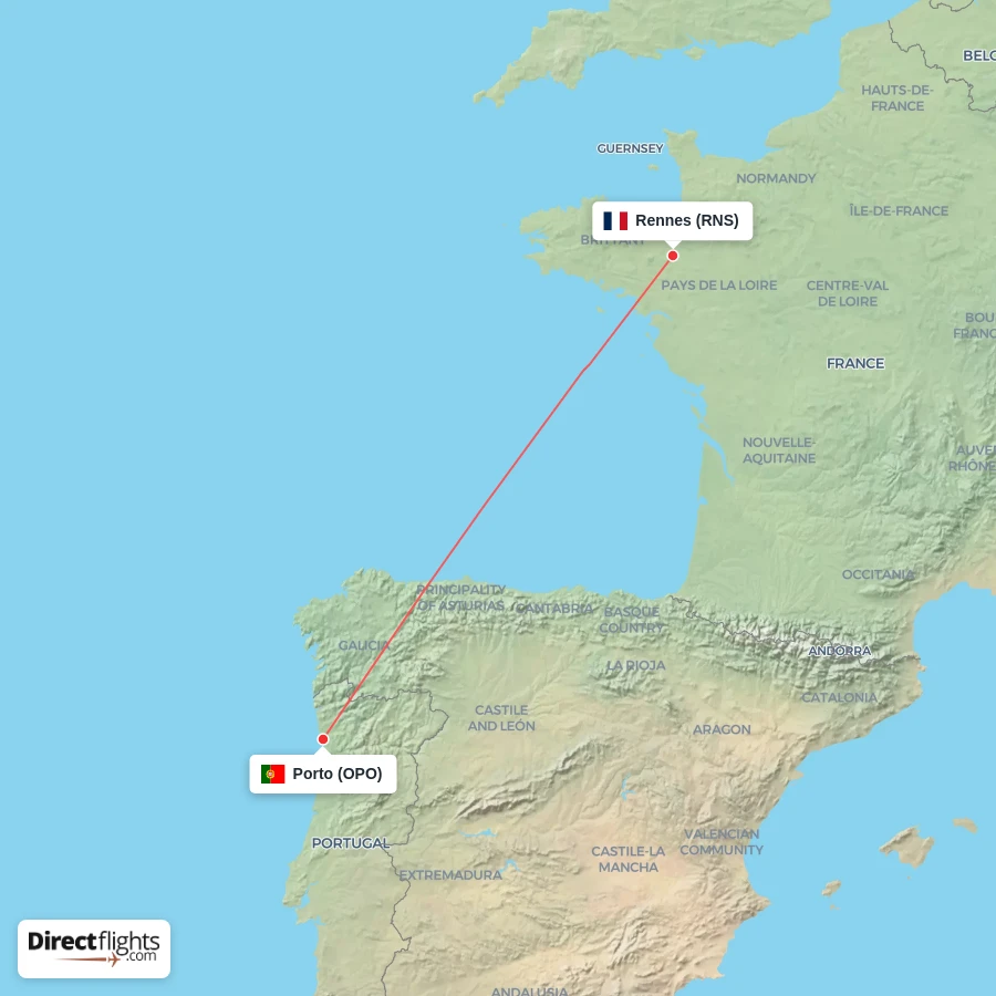 RNS - OPO route map