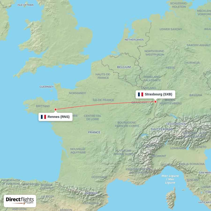 RNS - SXB route map
