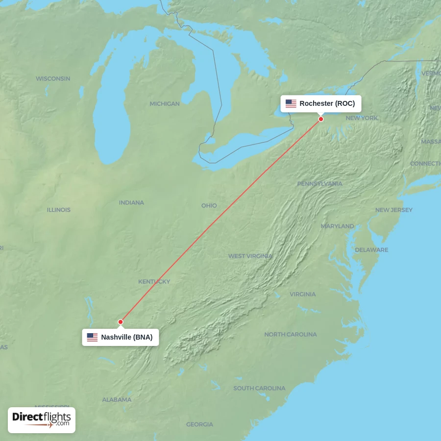 ROC - BNA route map