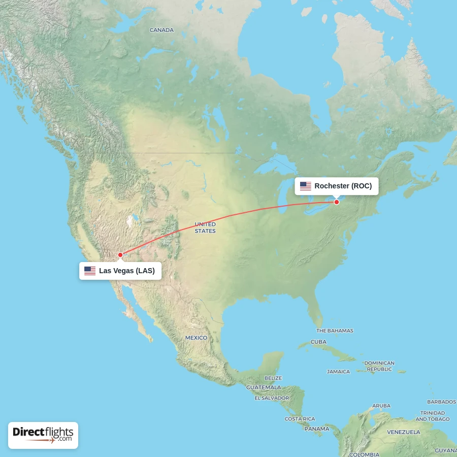 ROC - LAS route map