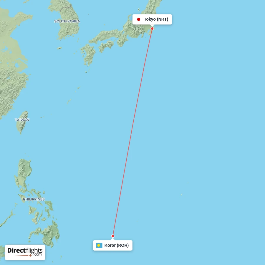 ROR - NRT route map