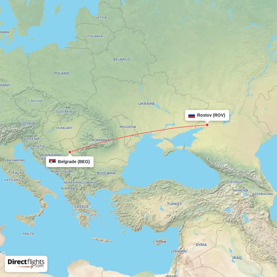 ROV - BEG route map