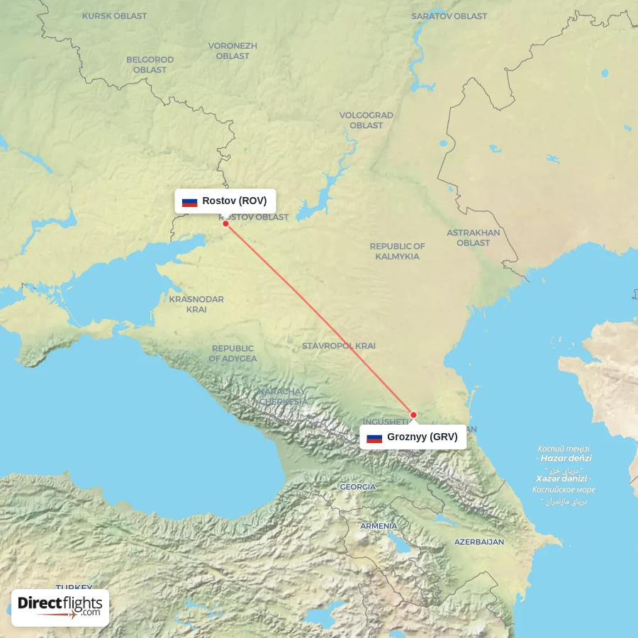 ROV - GRV route map