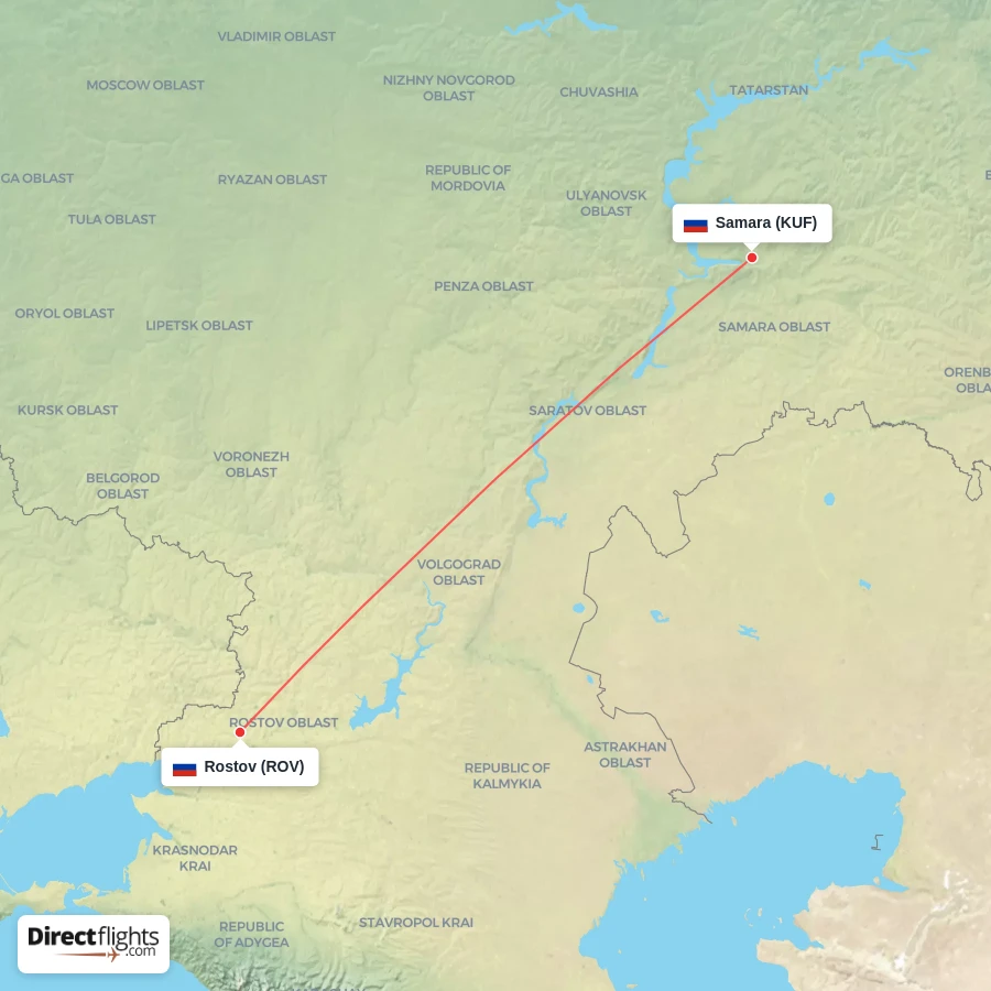 ROV - KUF route map