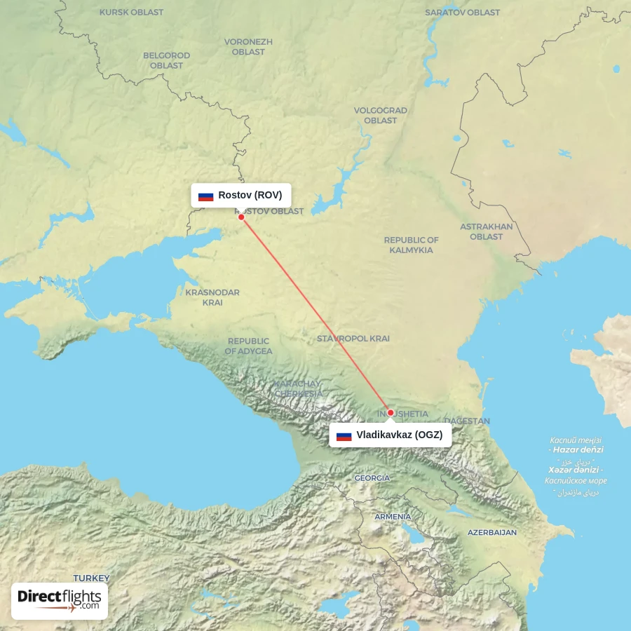 ROV - OGZ route map