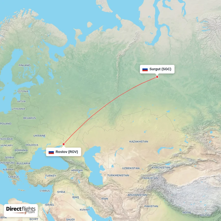 ROV - SGC route map