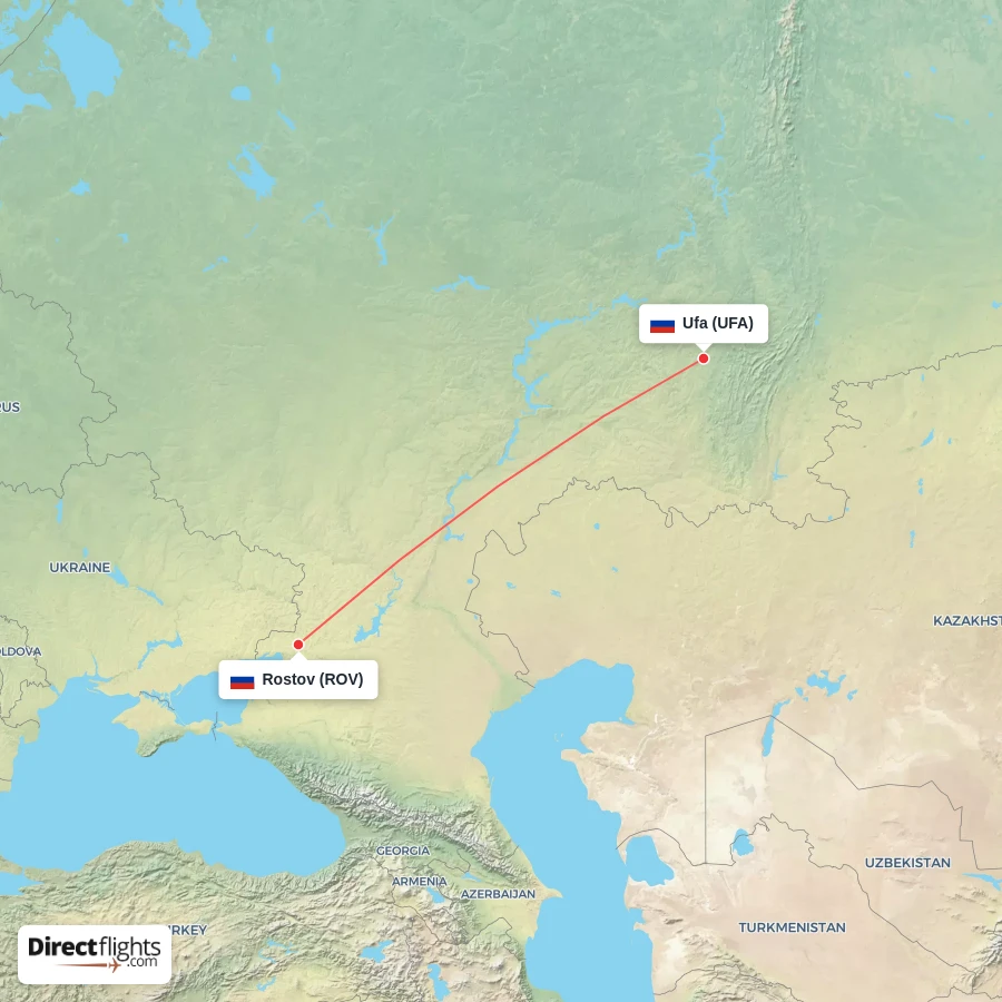 ROV - UFA route map