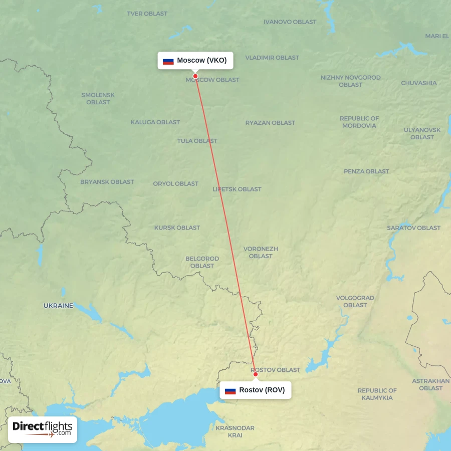 ROV - VKO route map