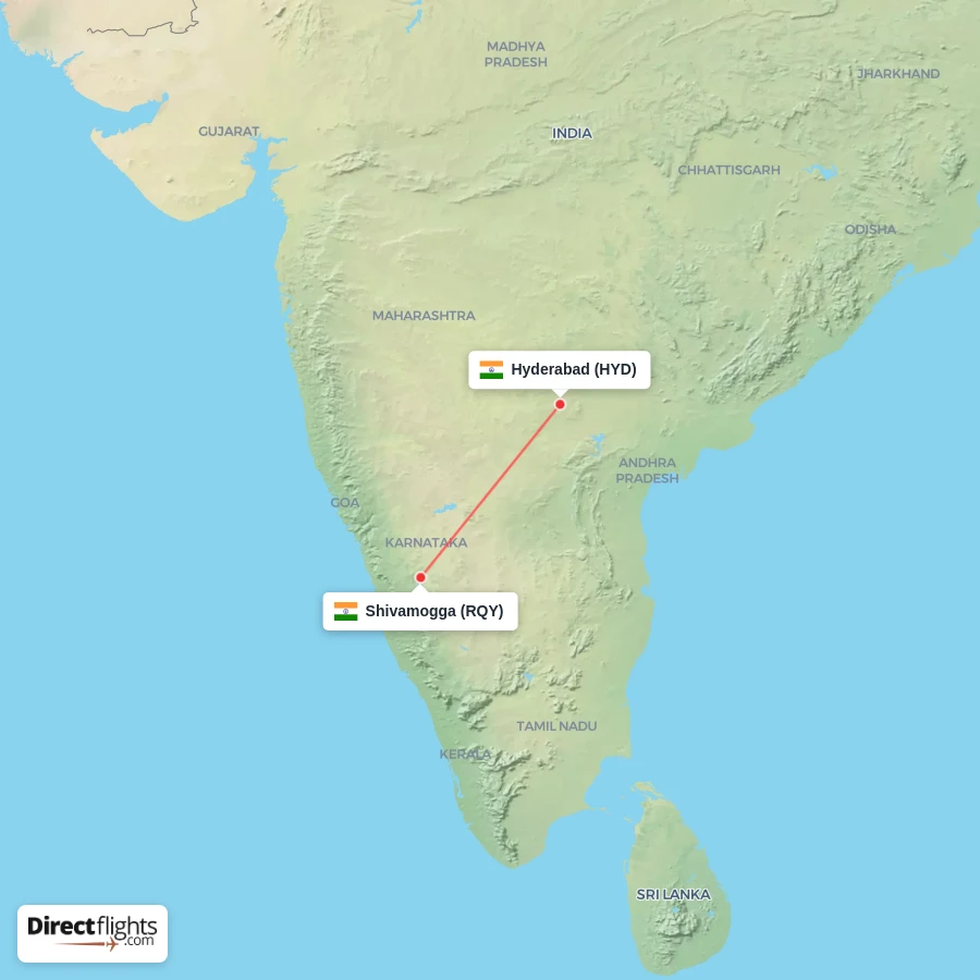 RQY - HYD route map