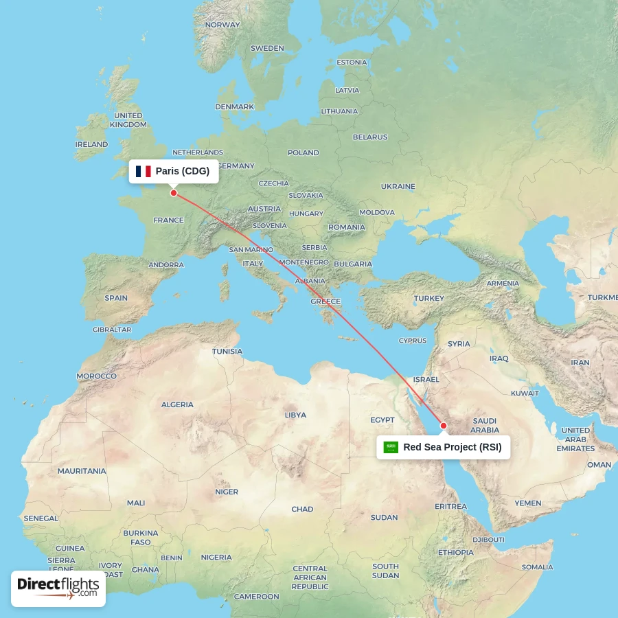 RSI - CDG route map