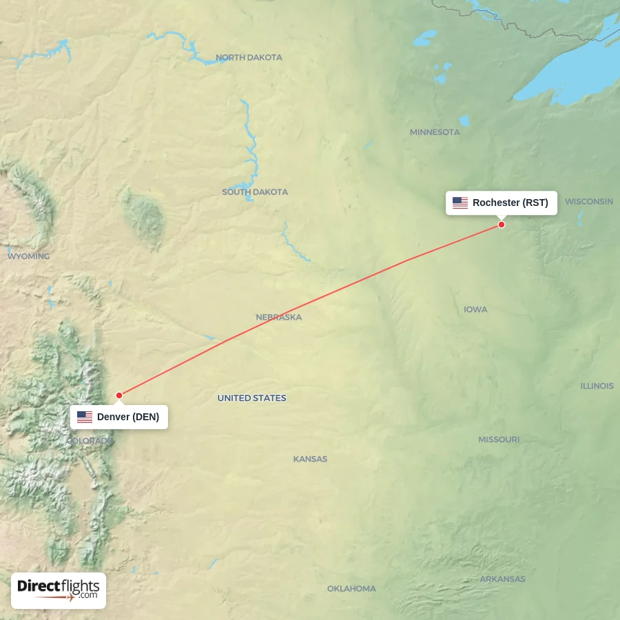 RST - DEN route map