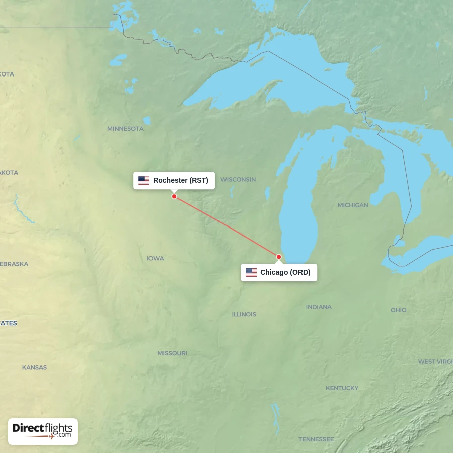 RST - ORD route map