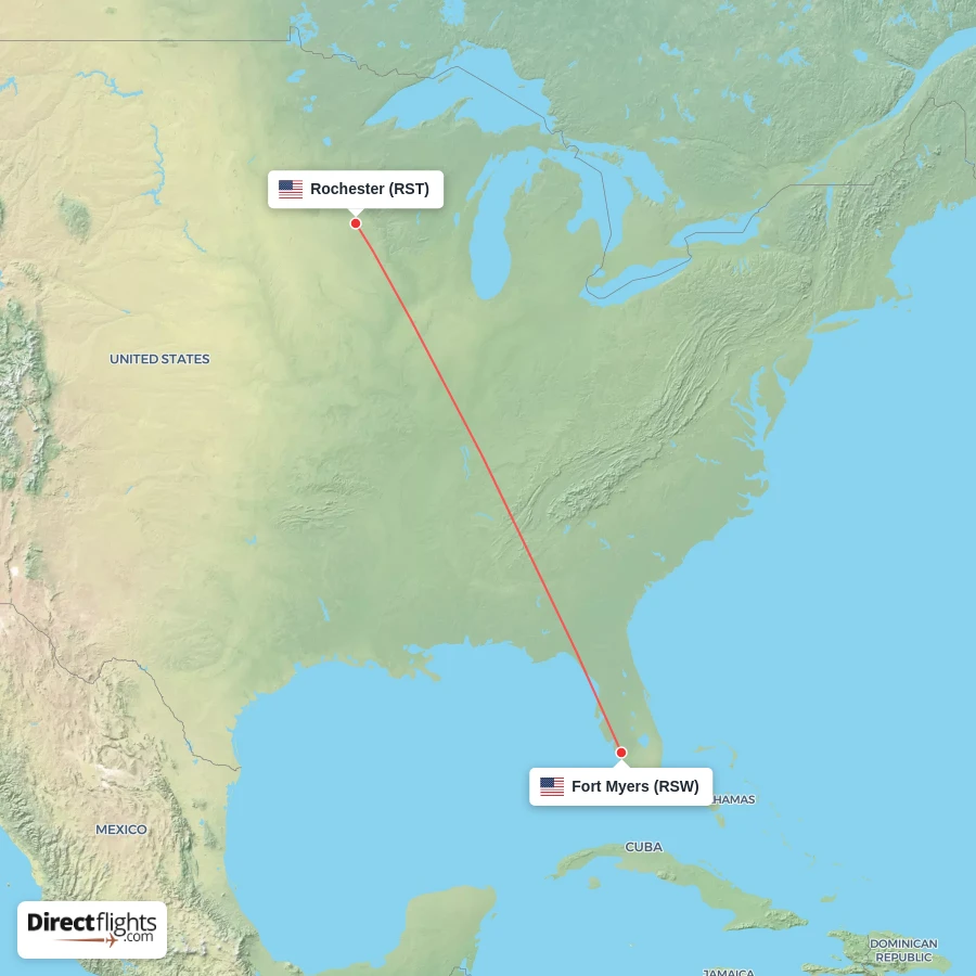 RST - RSW route map