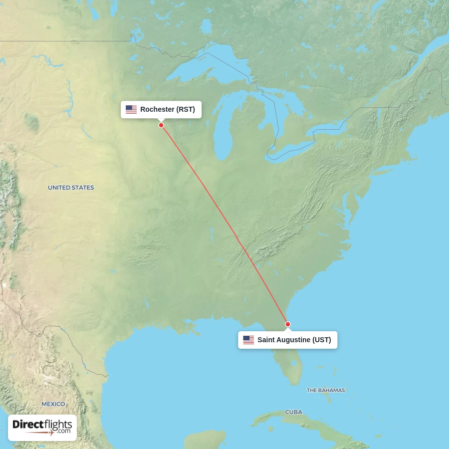 RST - UST route map