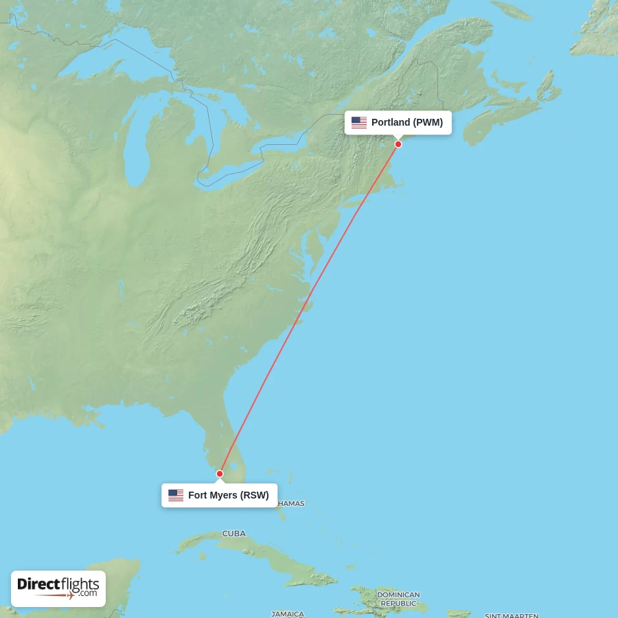 RSW - PWM route map