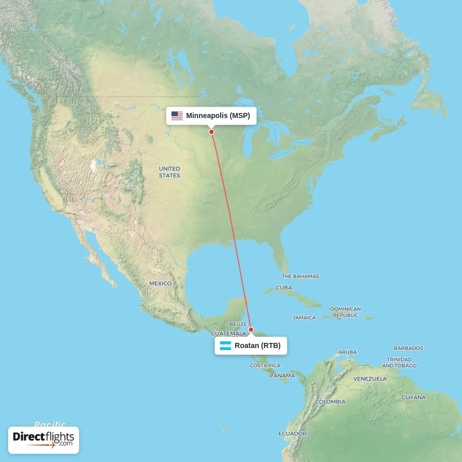 RTB - MSP route map