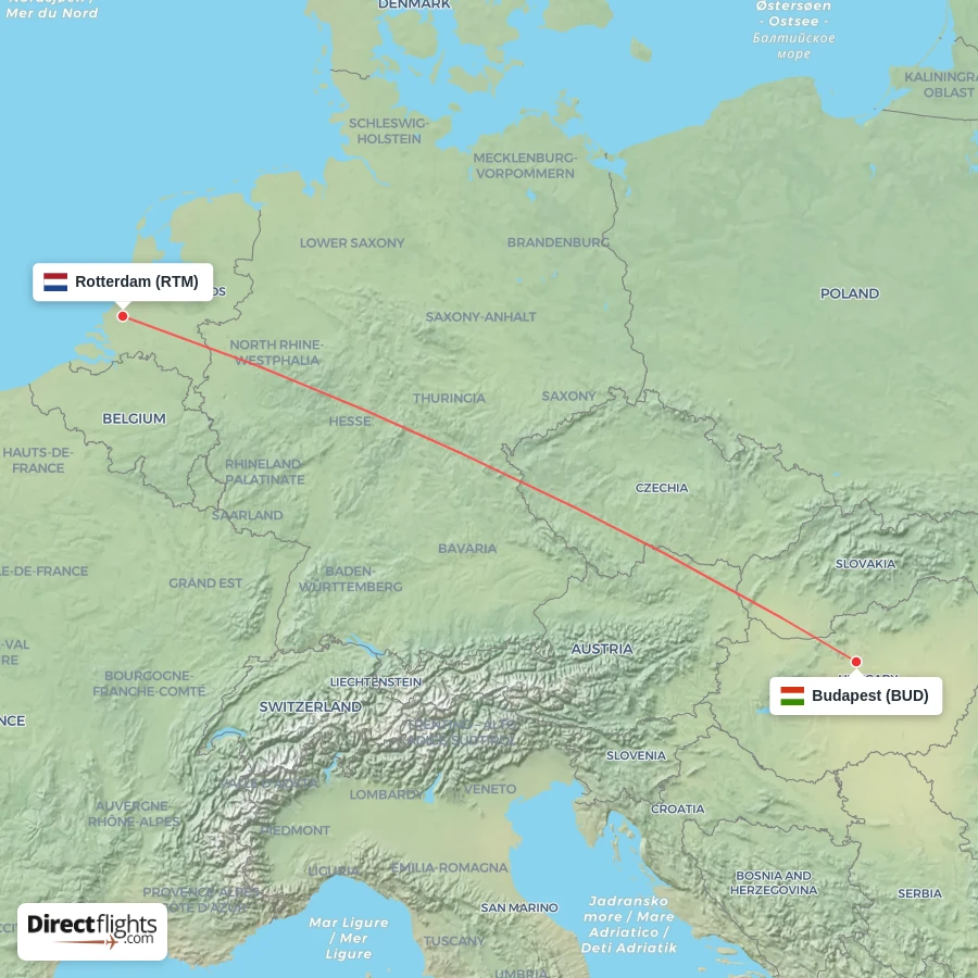 RTM - BUD route map