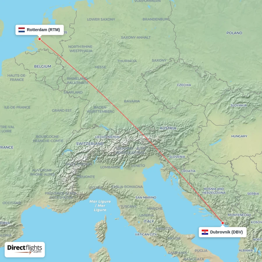 RTM - DBV route map