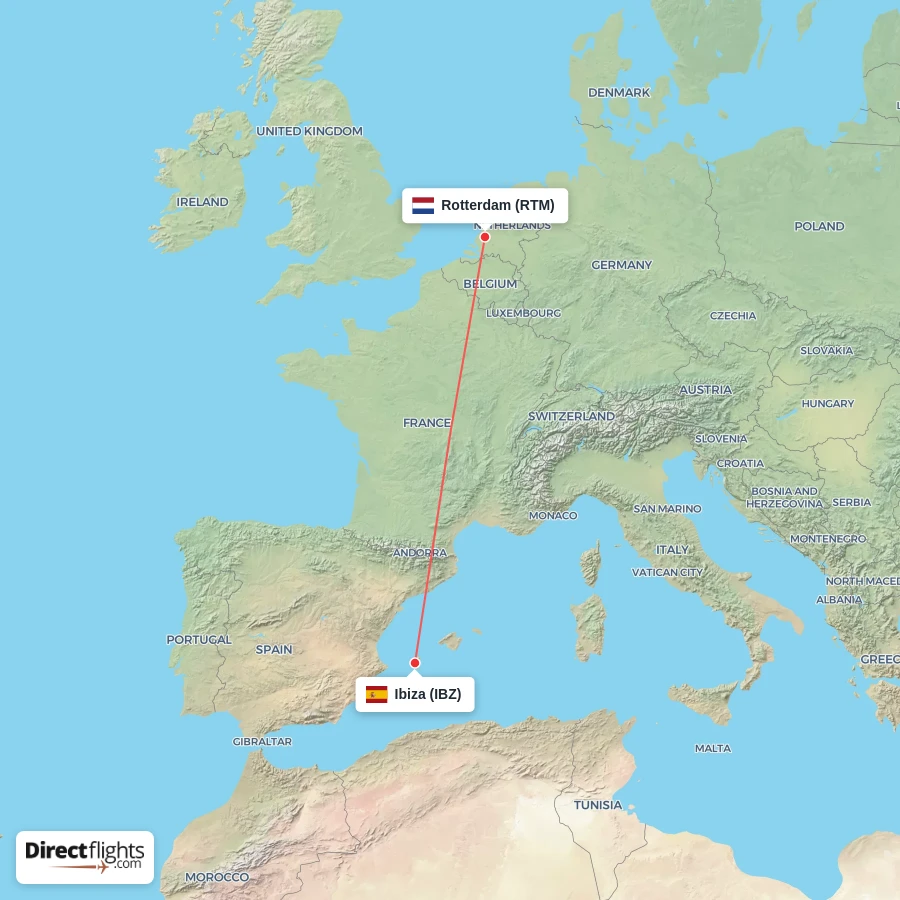 RTM - IBZ route map