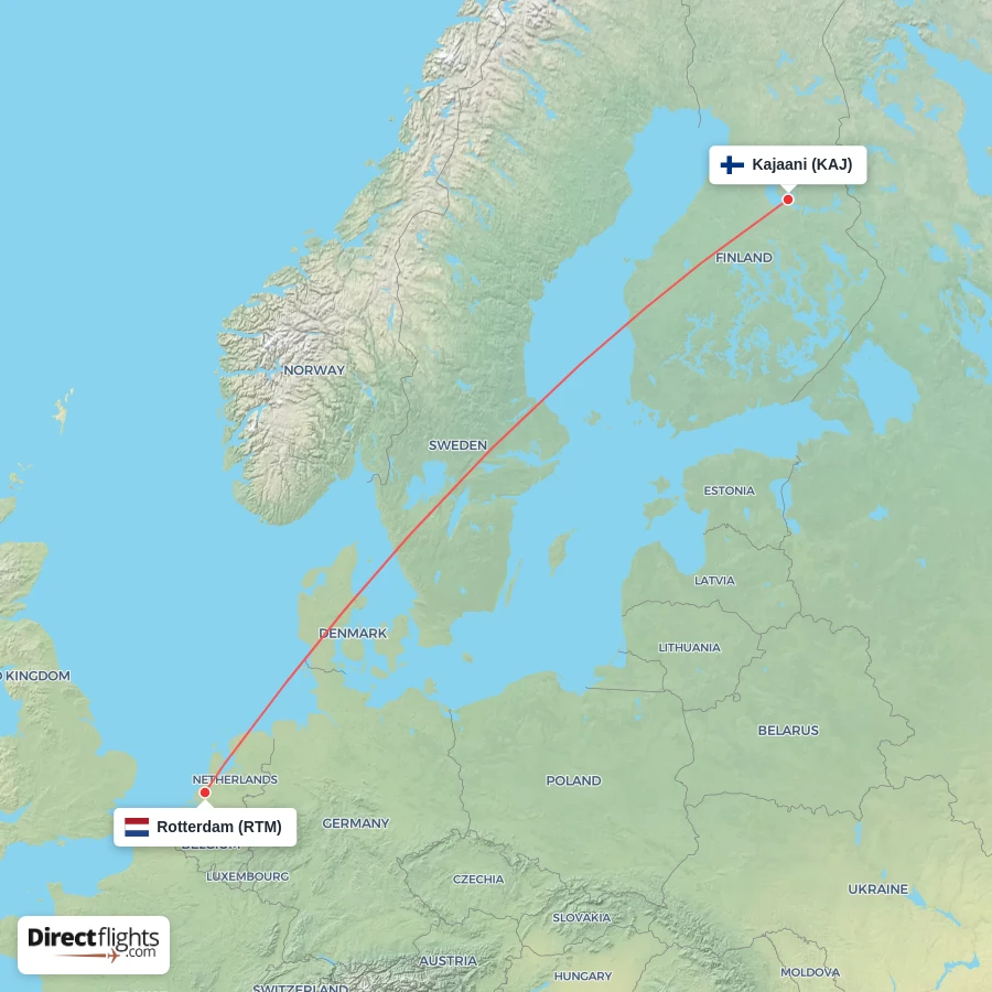 RTM - KAJ route map