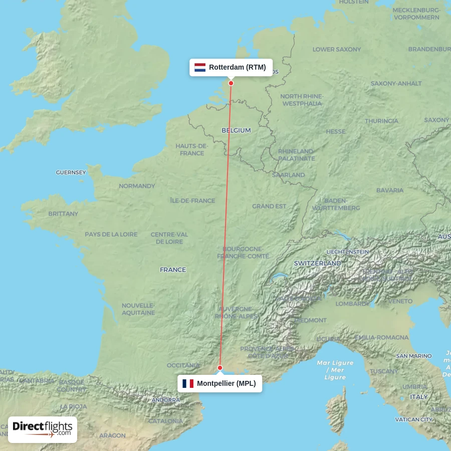 RTM - MPL route map