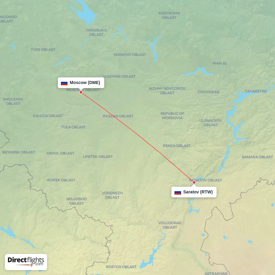 RTW - DME route map