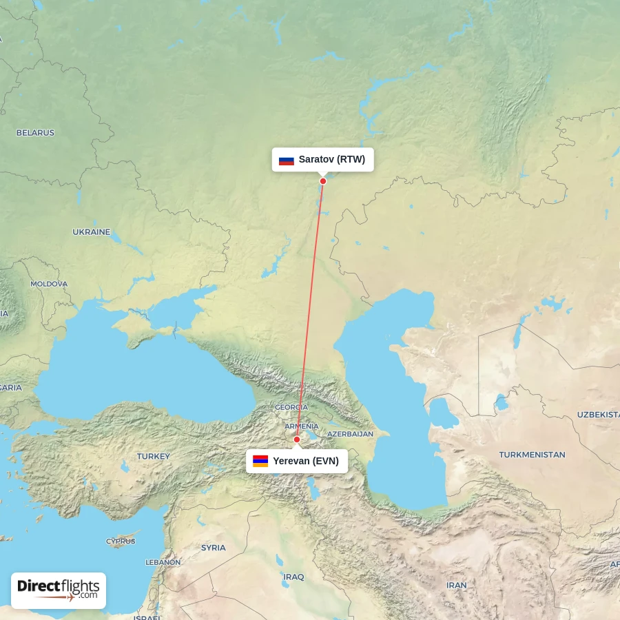 RTW - EVN route map