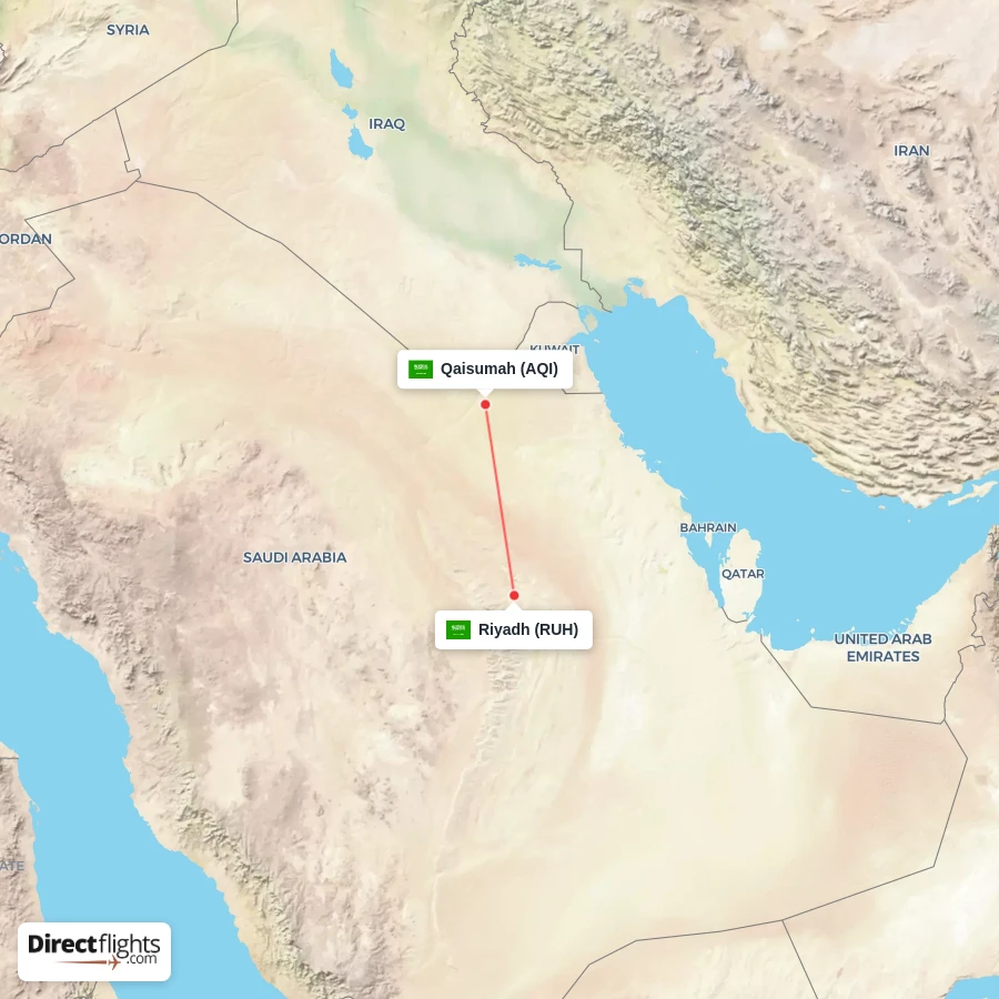 RUH - AQI route map