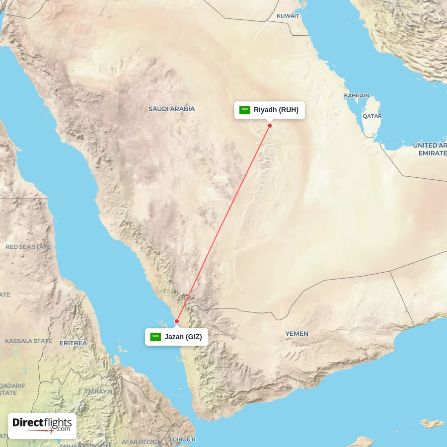 RUH - GIZ route map