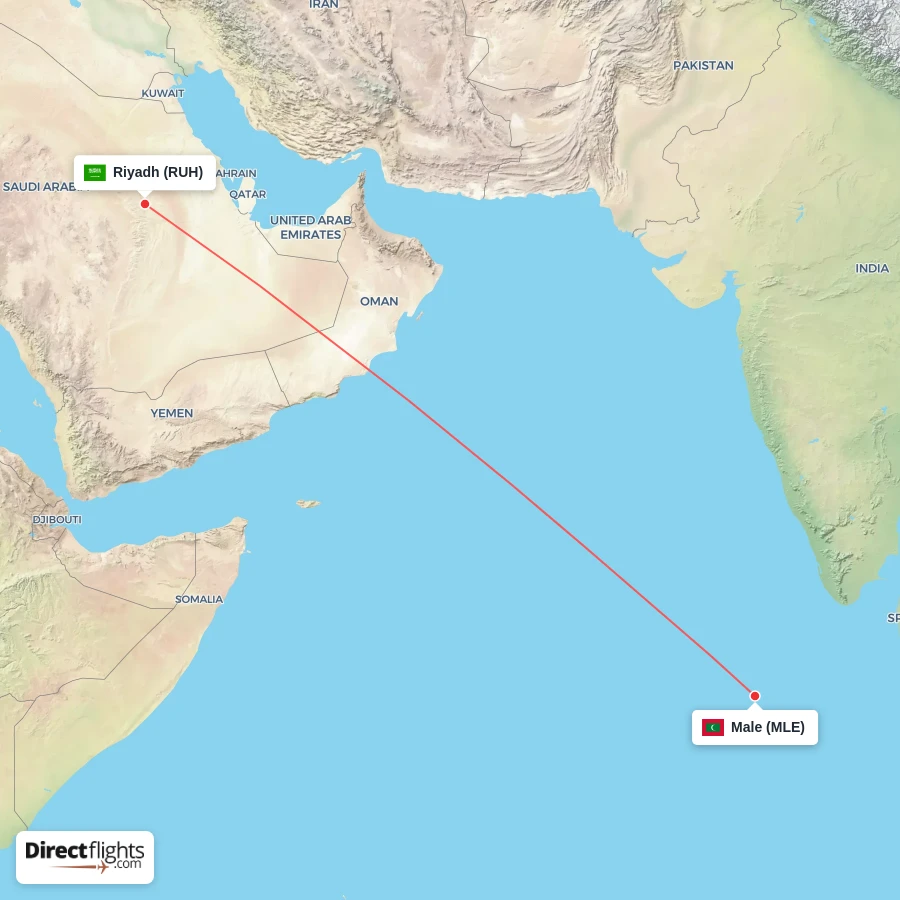 RUH - MLE route map