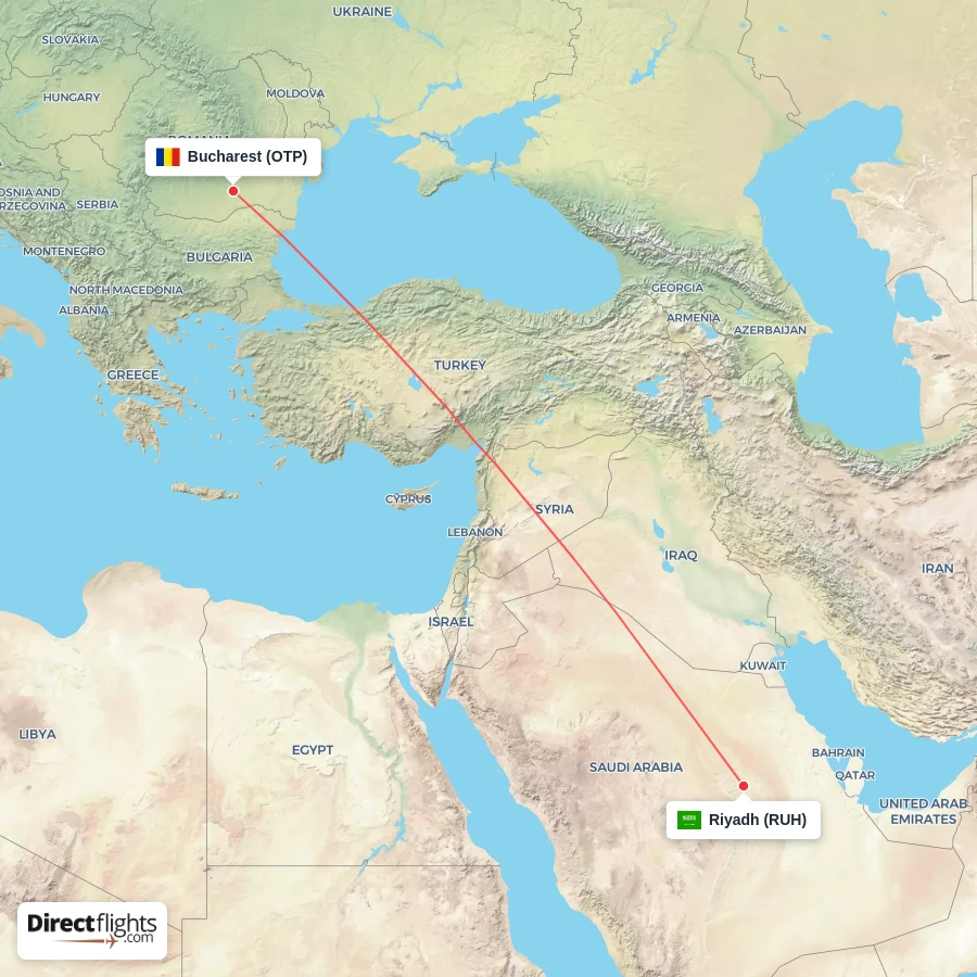 RUH - OTP route map