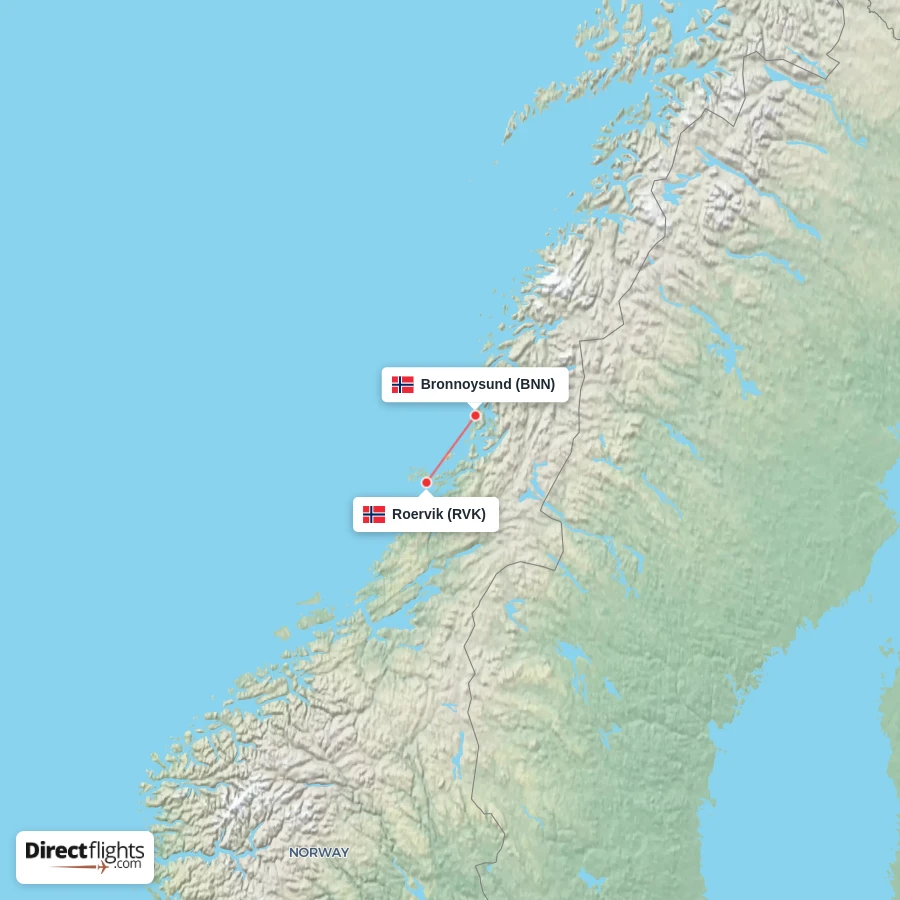 RVK - BNN route map