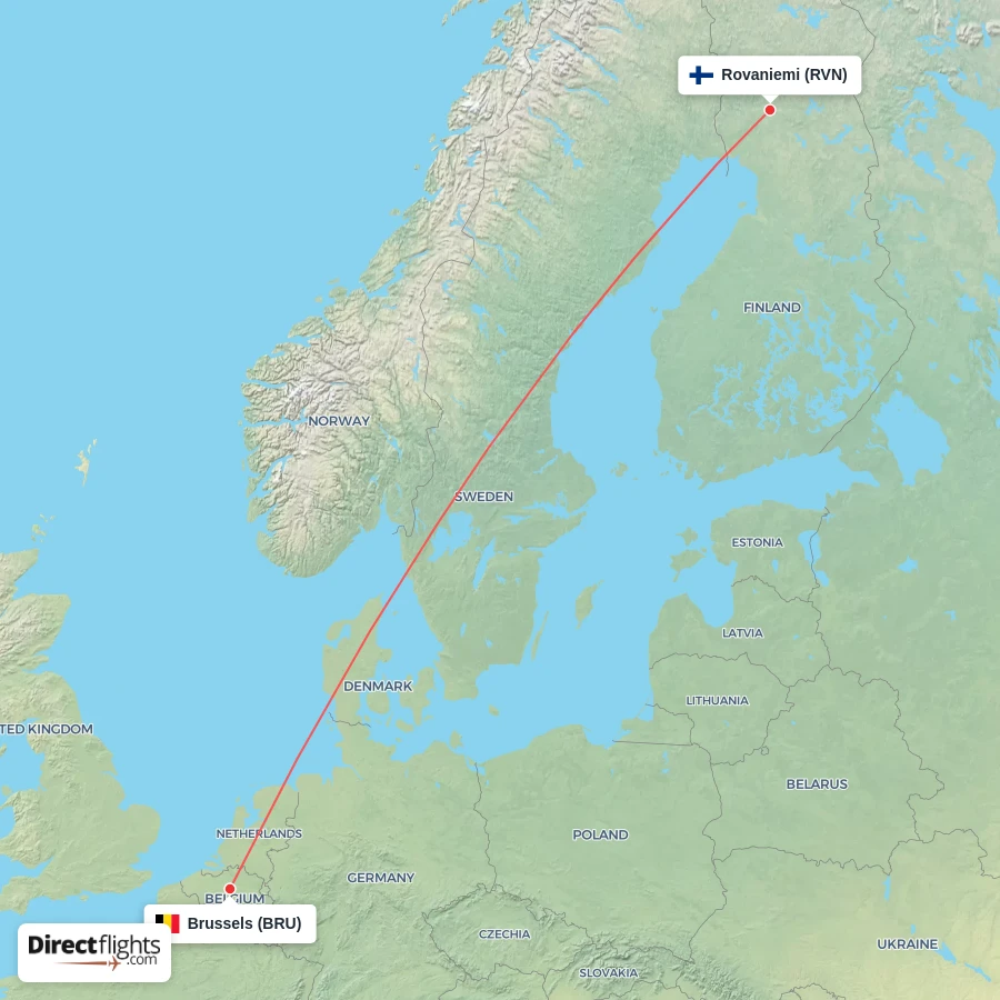 RVN - BRU route map