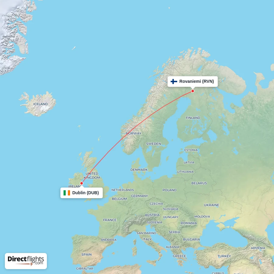 RVN - DUB route map