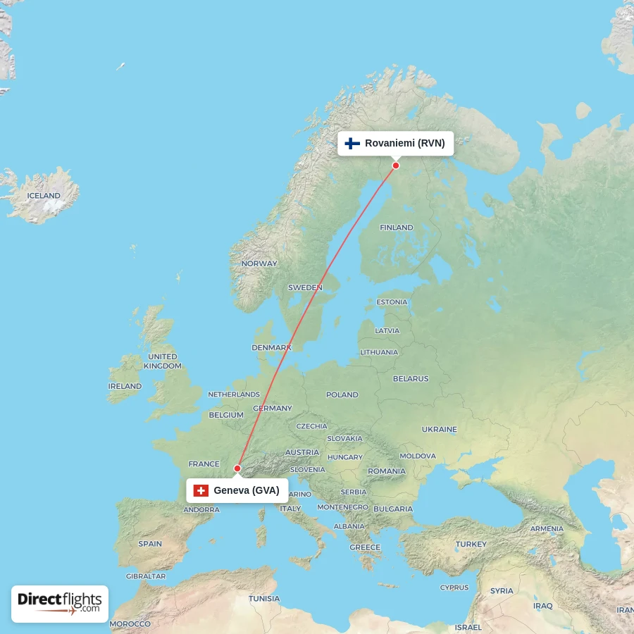 RVN - GVA route map