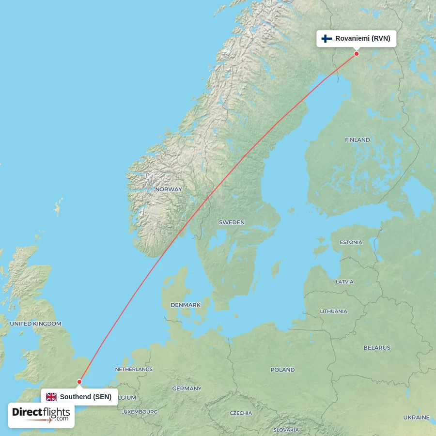 RVN - SEN route map
