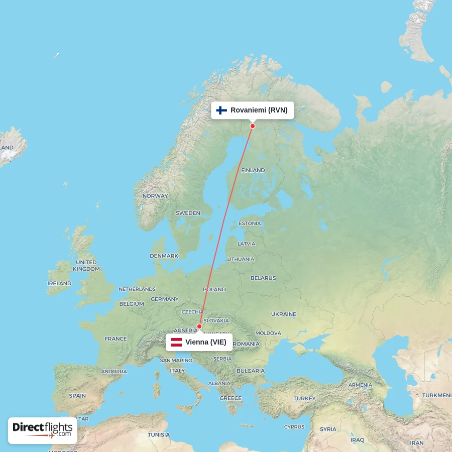 RVN - VIE route map